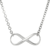 Infinity Sign Link Necklace In Sterling Silver, 18" fine designer jewelry for men and women